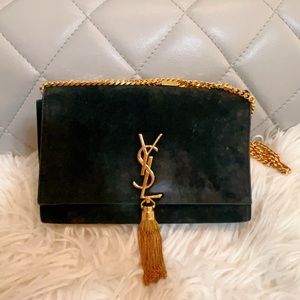 YSL KATE MEDIUM TASSEL SUEDE AND LEATHER